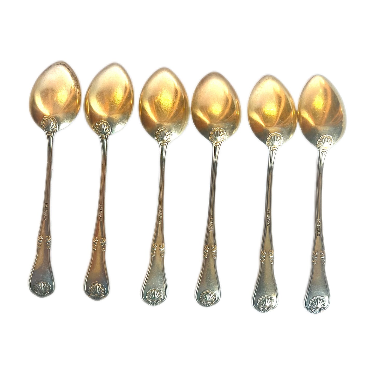 Set of 6 20th century Norwegian .830 gilt silver cocktail spoons, J Tostrup