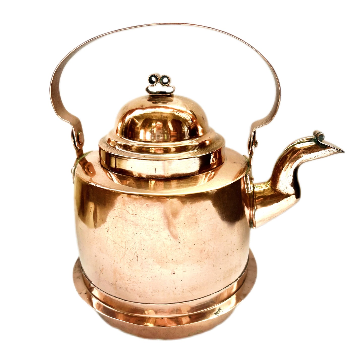 Late 19th century antique Swedish copper teapot, CF Hollstein