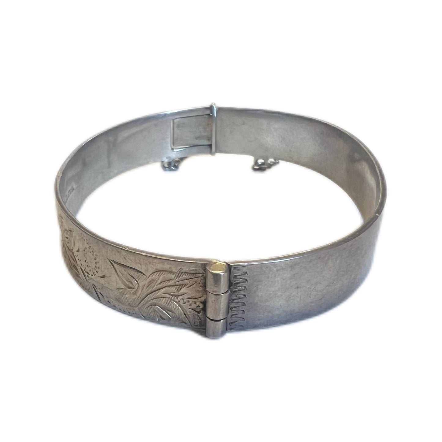 Vintage sterling silver Victorian Revival bangle