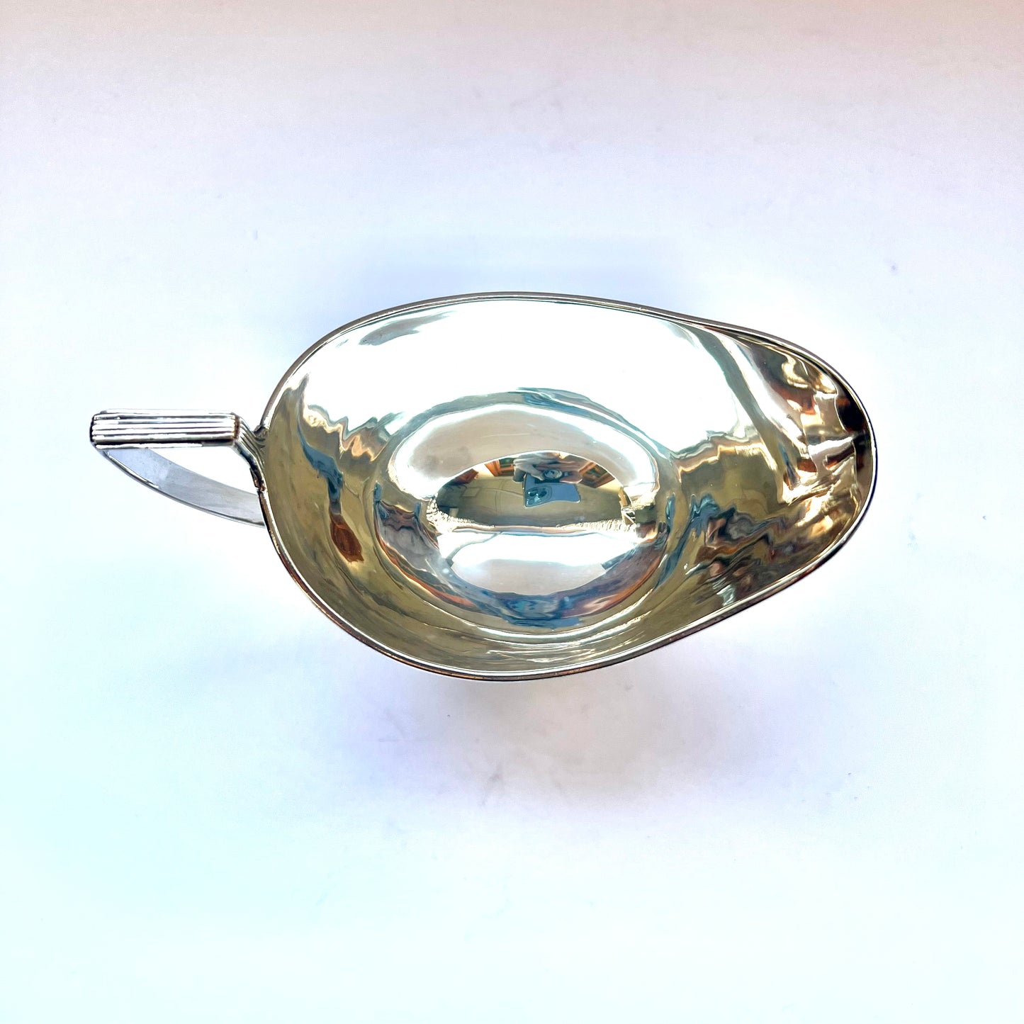 Late Victorian sterling silver gravy or creamer jug, Sheffield, 1888, Henry Wilkinson & Co