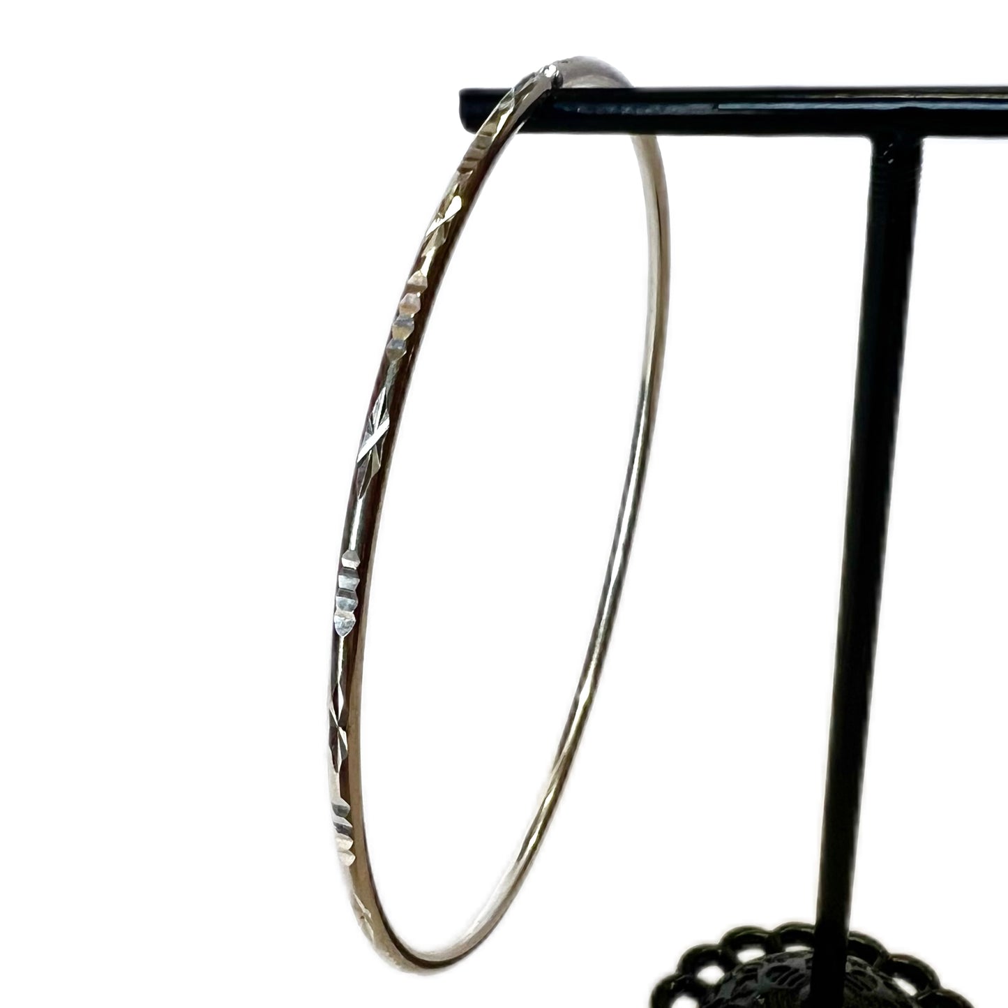 Vintage sterling silver hoop earrings