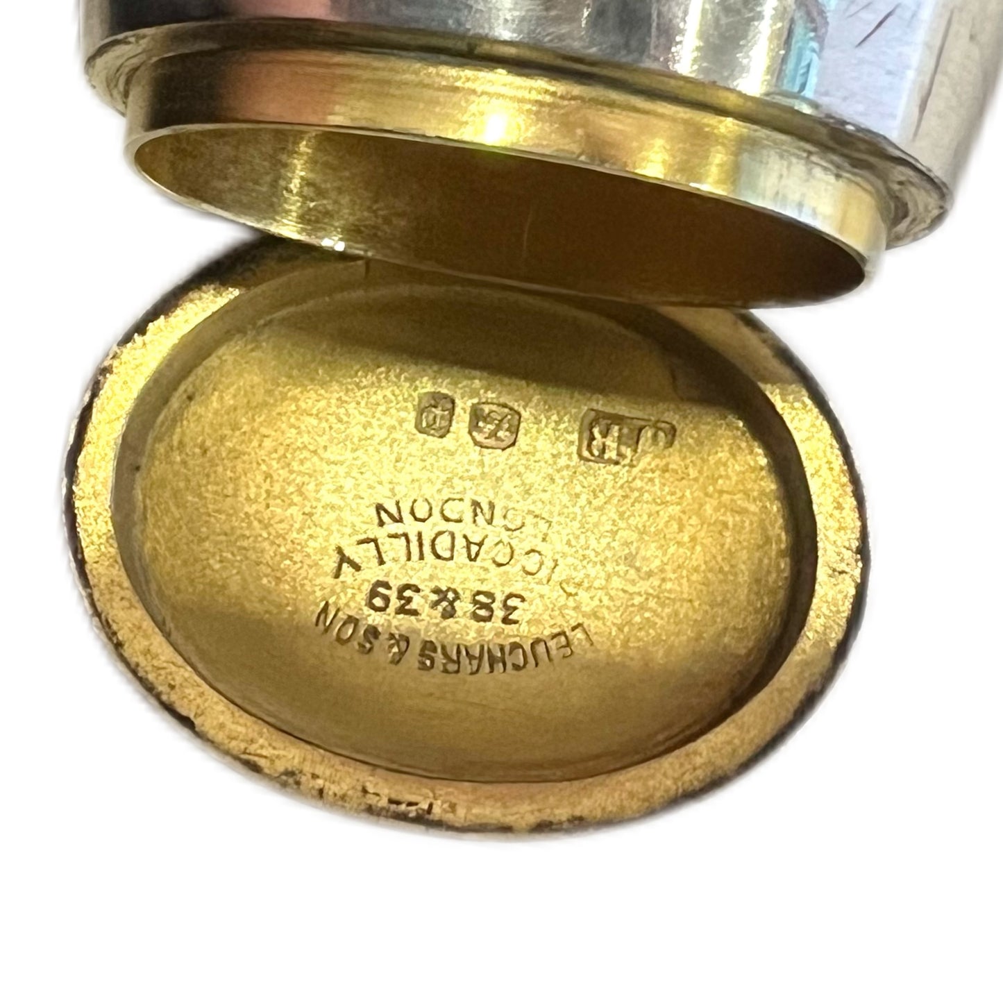 Victorian Leuchars & Sons sterling silver combination barrel -form scent bottle, pill box & vinaigrette by Jane Brownett
