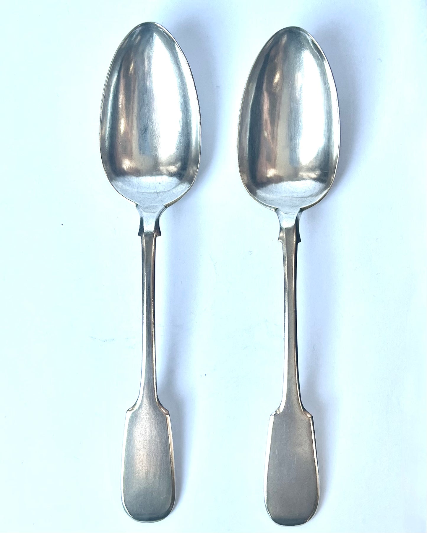 Individual Listing for elegant mid 19th century Chinese export silver spoon, 2 Available.