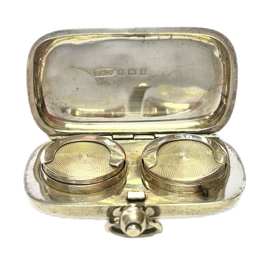 Antique Edwardian sterling silver double sovereign case