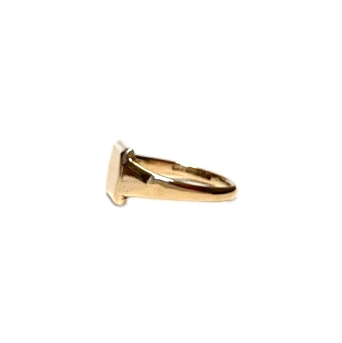Vintage George VI 9ct yellow gold signet ring