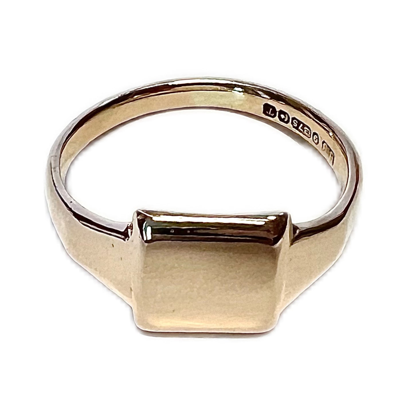 Vintage George VI 9ct yellow gold signet ring