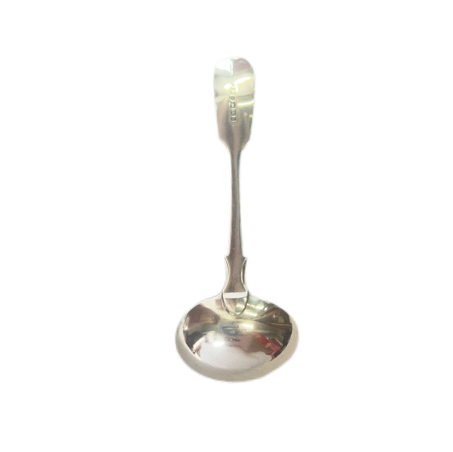 High Victorian Exeter sterling silver condiment ladle