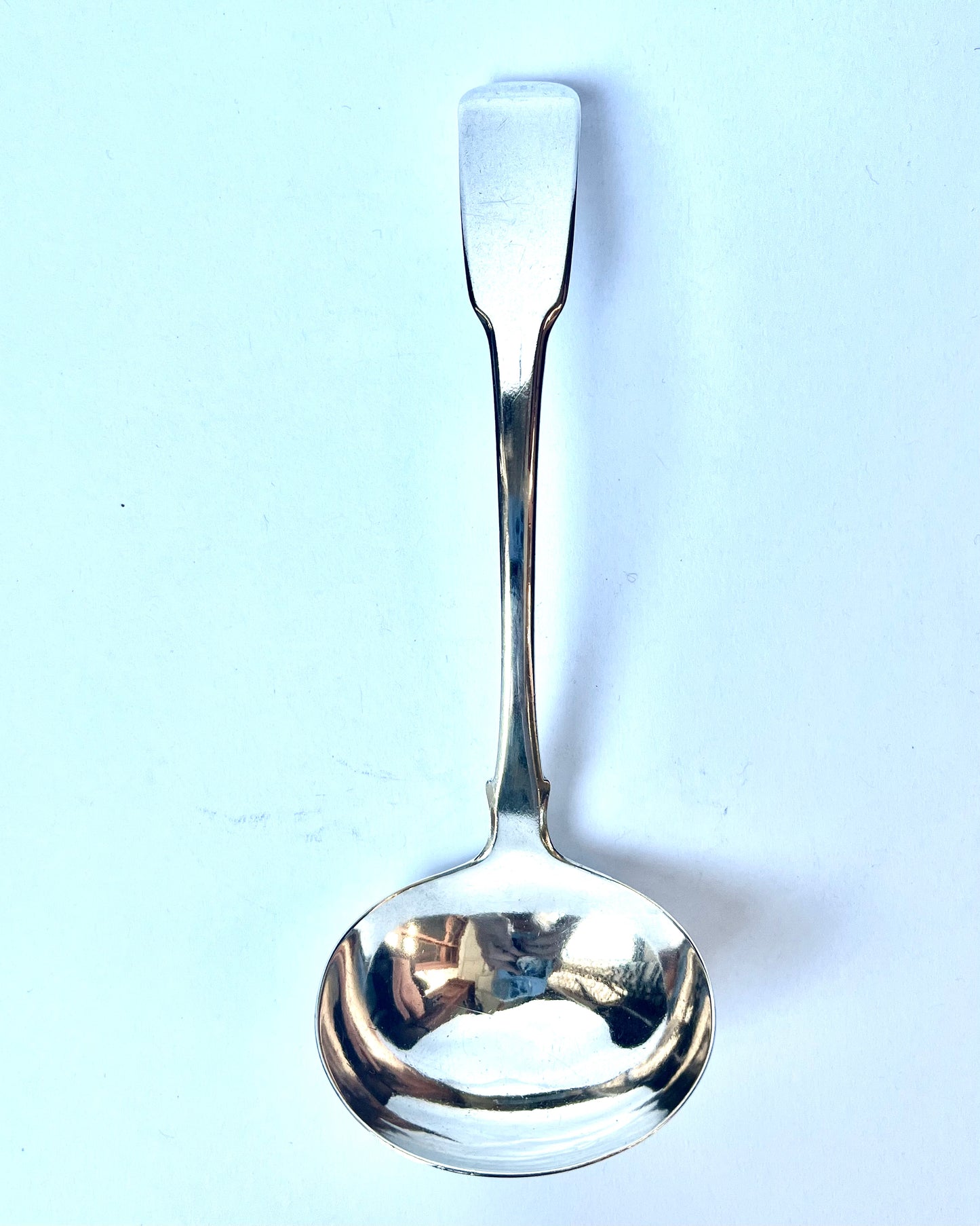 Single George III sterling silver sauce ladle with marks for Thomas Wilkes Barker, London, 1807