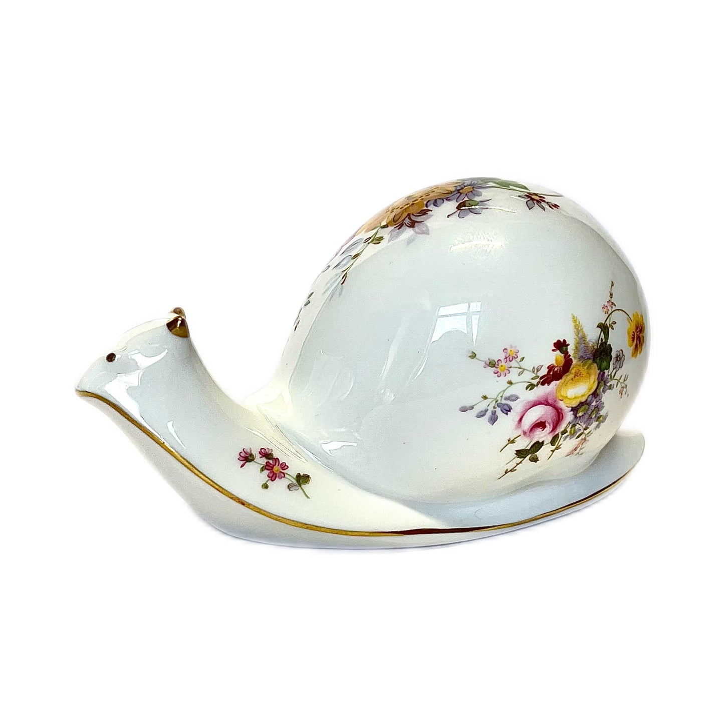 Vintage Royal Crown Derby Posies Snail paperweight figurine, 1st quality