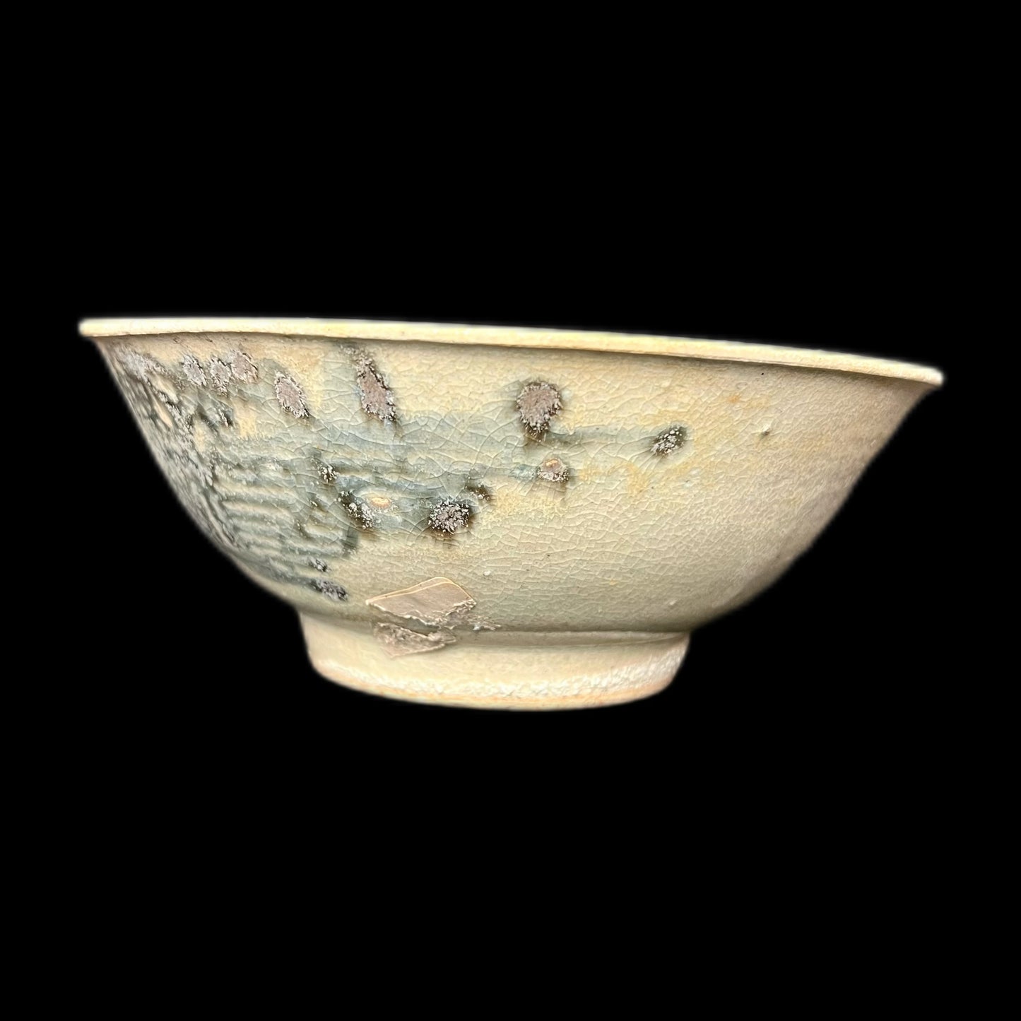 1822 Tek Shing shipwreck pottery bowl, antique Chinese Qing period blue and white ware