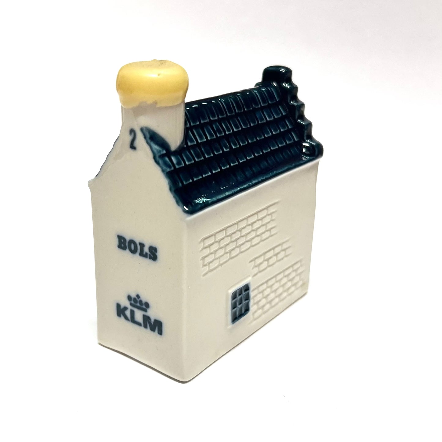 Vintage KLM Delft miniature House 2 novelty decanter