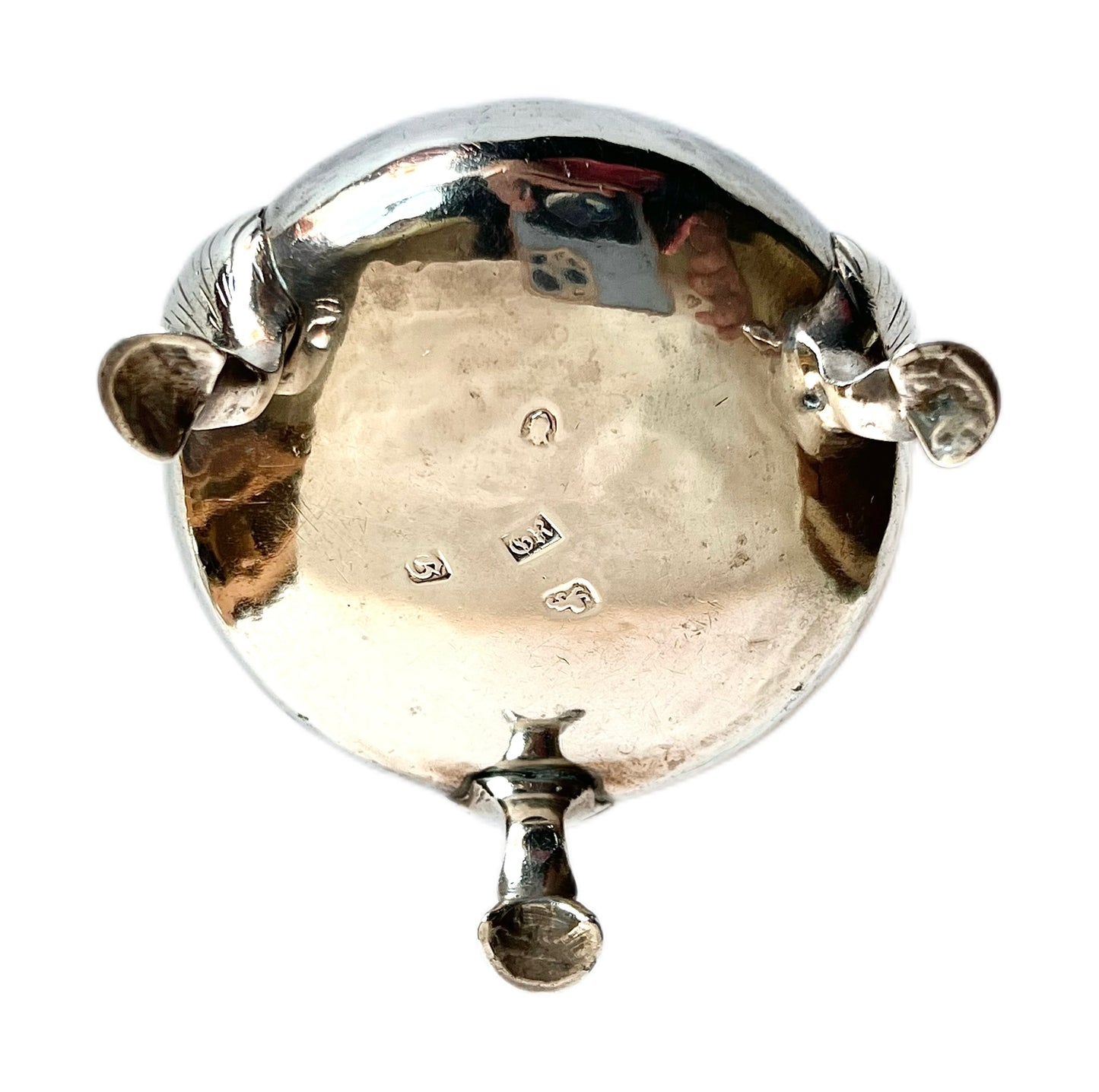 Pair of early George III sterling silver salt cellars by George Rous