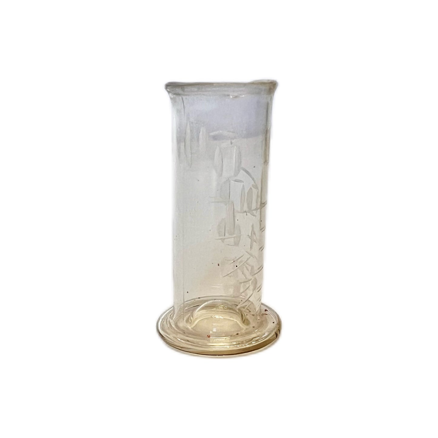 Antique glass Minim measure and Medicine Glass case