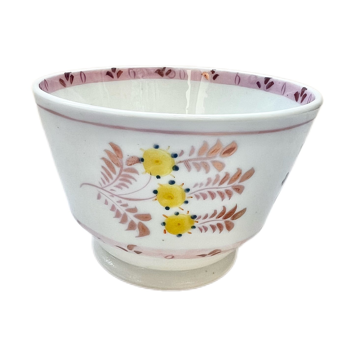 Early 19th century English tea bowl and matching saucer circa 1810s-20s