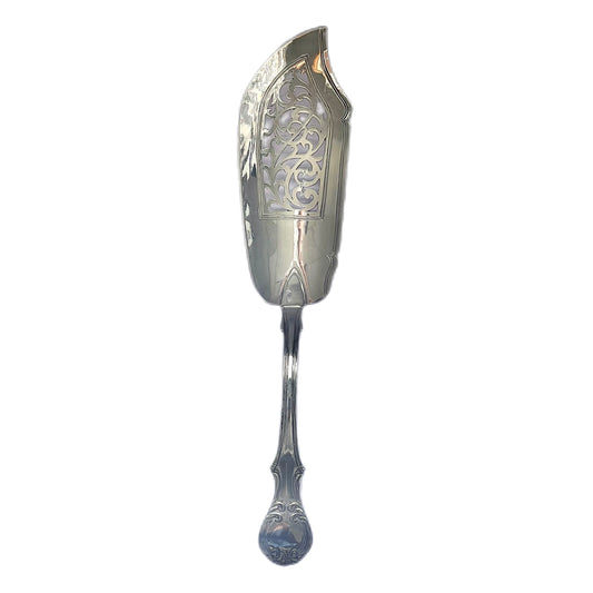 High Victorian sterling silver Victoria pattern fish server, Samuel Hayne & Dudley Cater, London, 1857