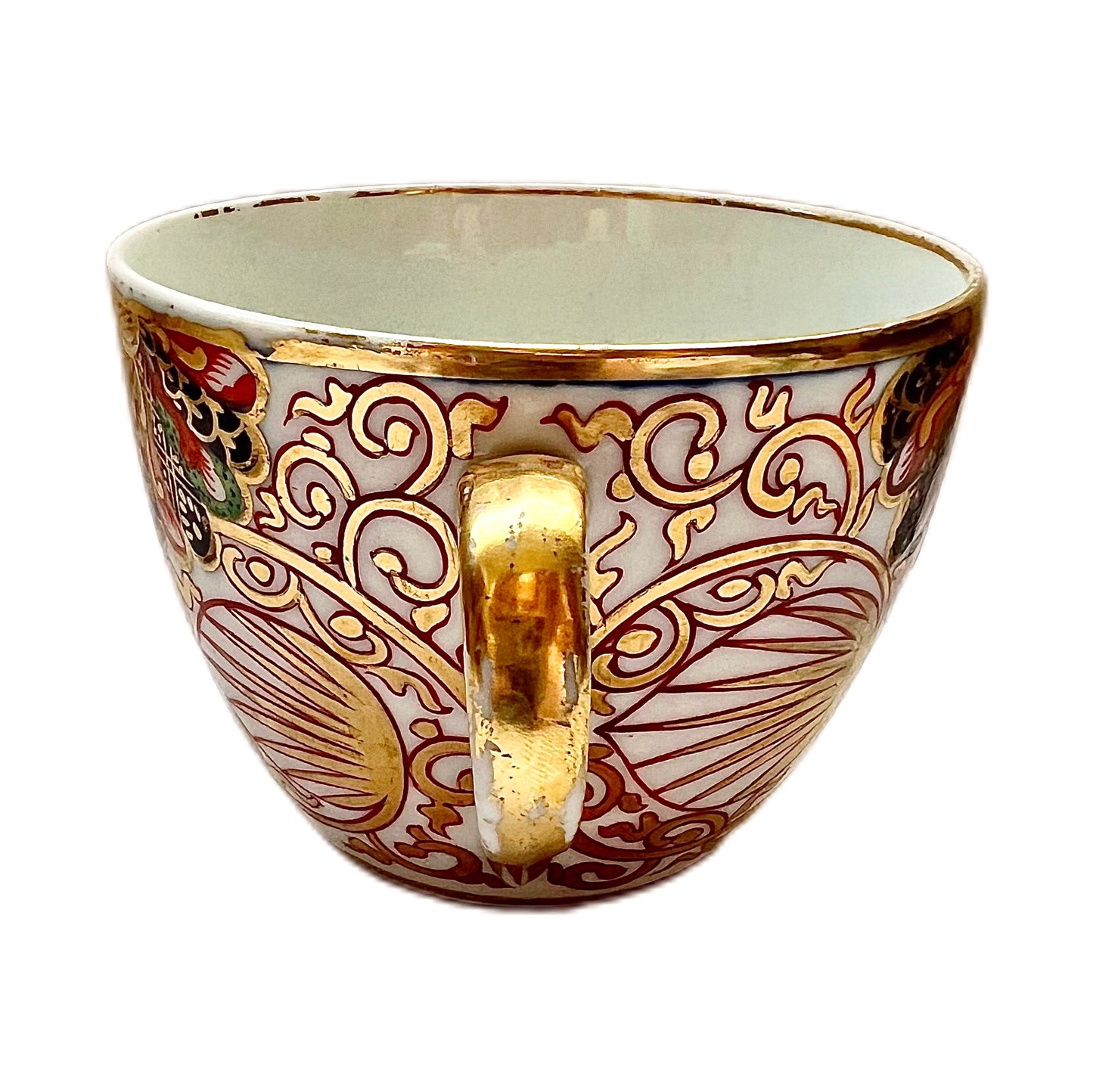 Antique early 19th century Regency Period Coalport hard-paste porcelain Bute teacup
