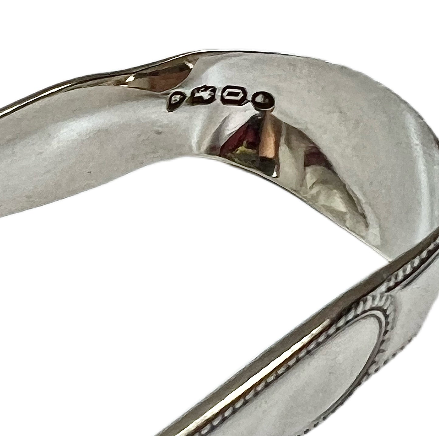 Antique Victorian sterling silver tongs with marks for London, 1869, Chawner and Co.