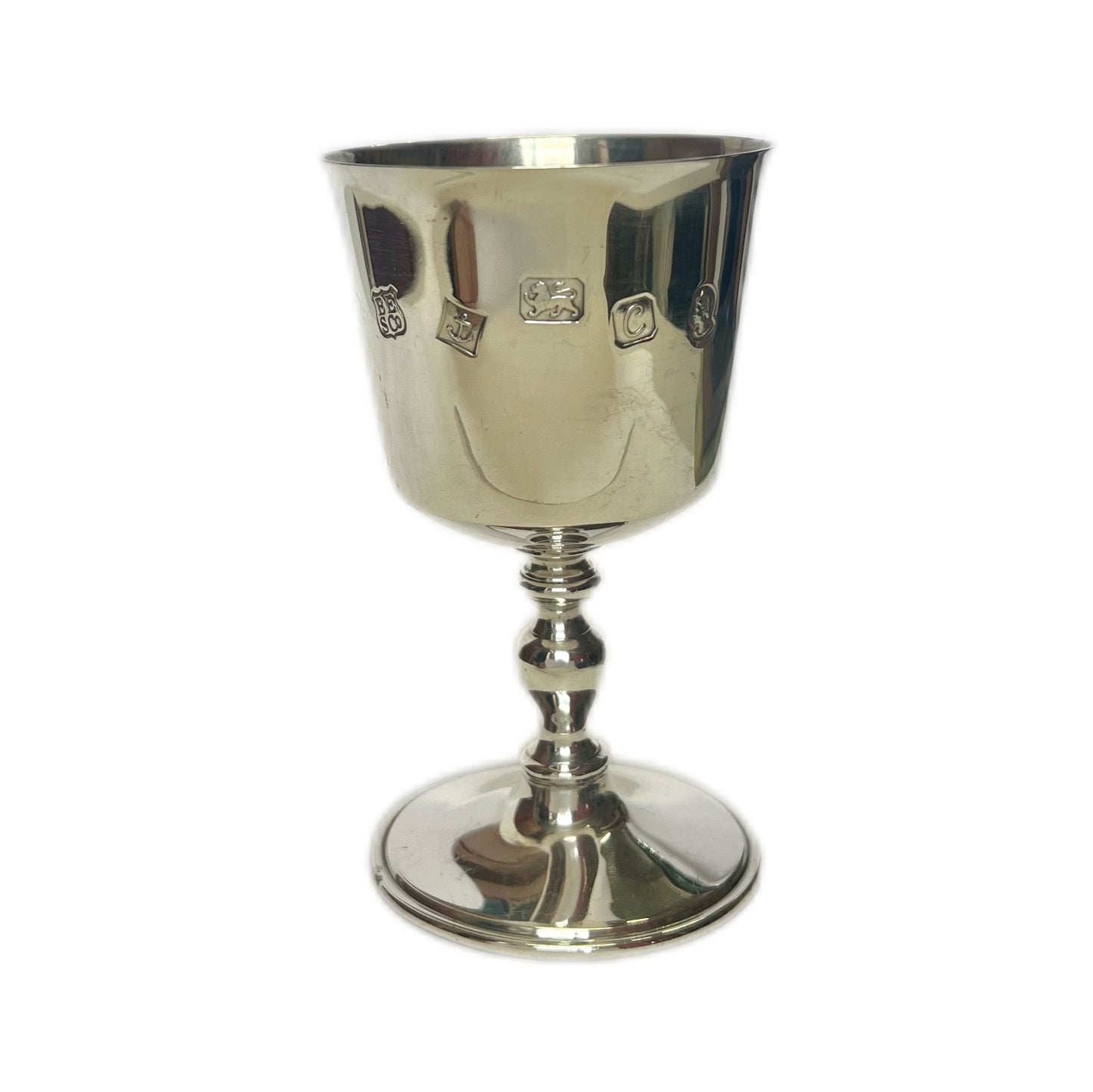 Vintage QEII Silver Jubilee sterling silver commemorative goblet