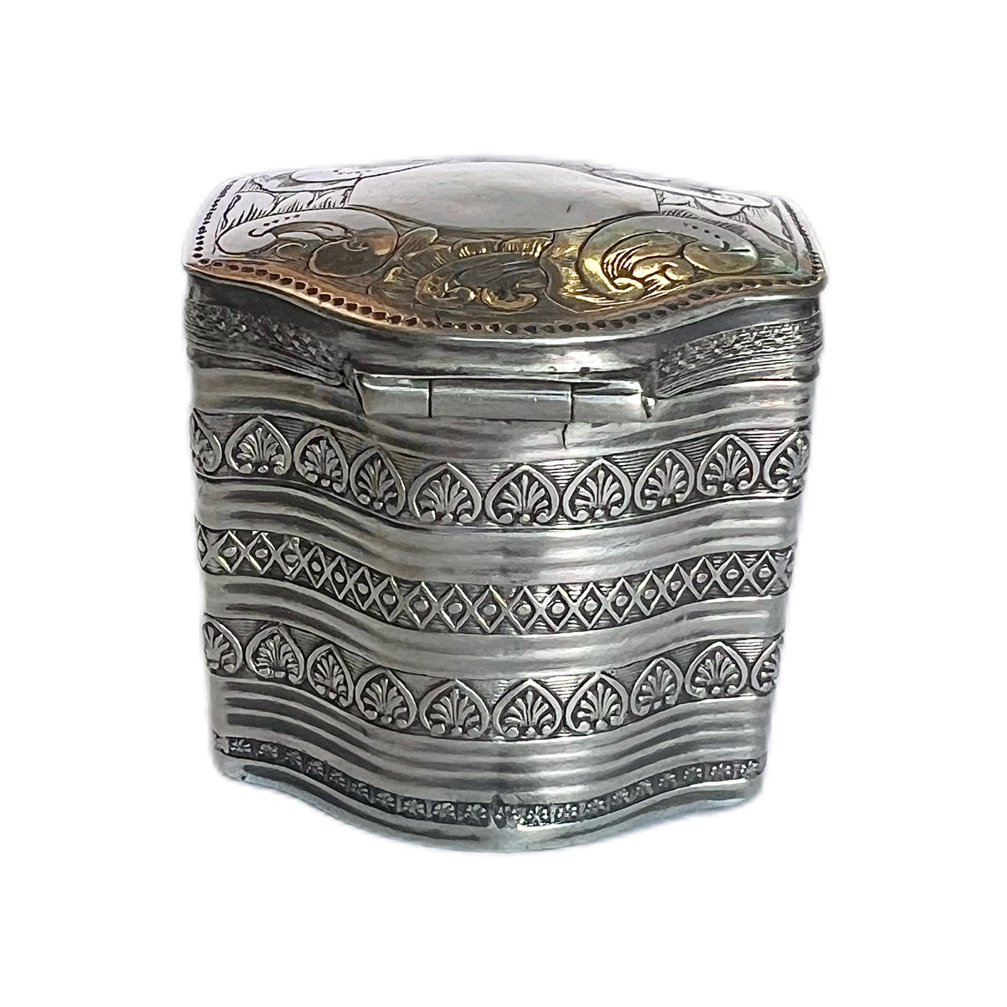Mid 19th century Dutch .833 silver peppermint box / pillbox / snuffbox