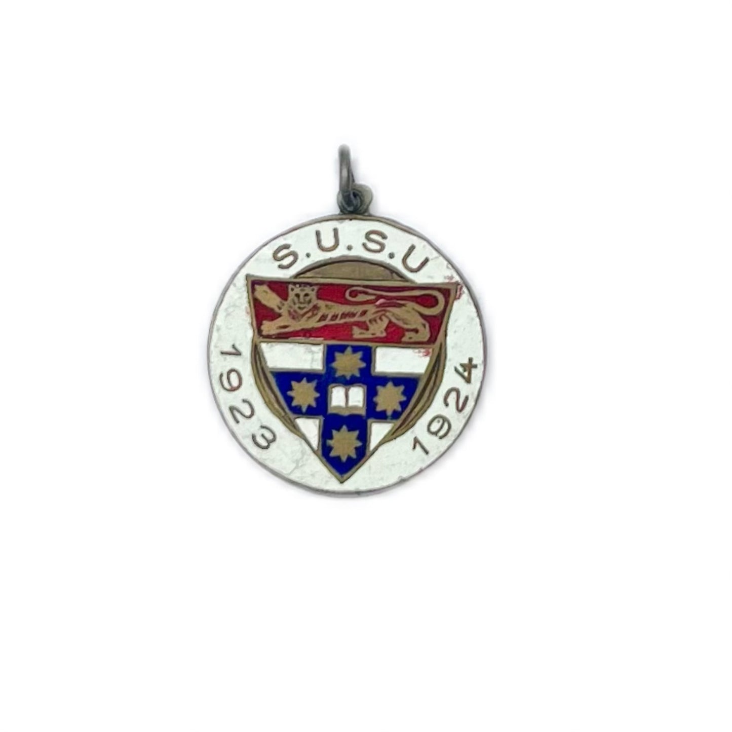 Antique Sydney University Student Union (S.U.S.U.) enamel membership badge from 1923-1924