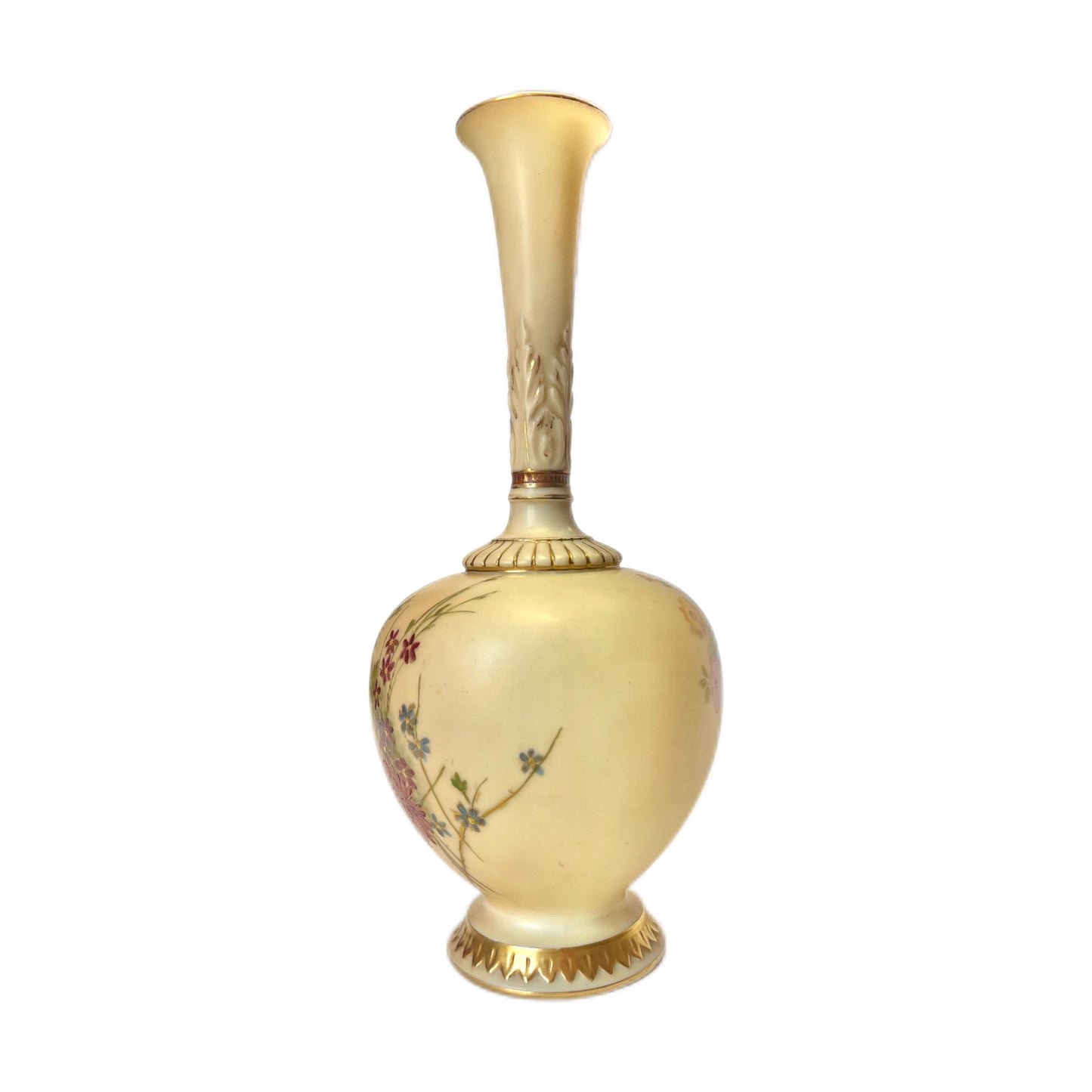 Antique Victorian Royal Worcester Blush Ivory vase circa 1900