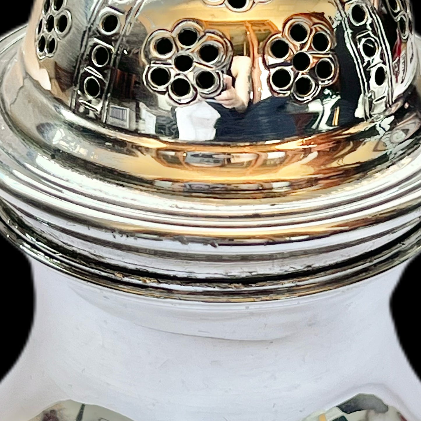 Vintage sterling silver muffineer with marks for London, 1935, JB Chatterley & Sons Ltd