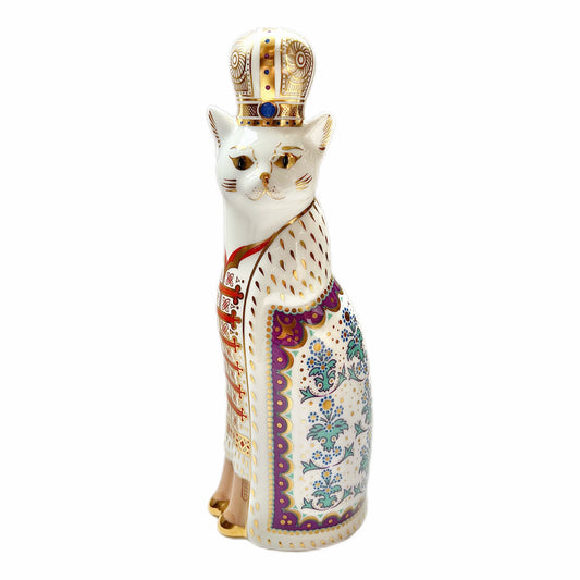 Royal Crown Derby Russian Royal Cat figurine circa 1988
