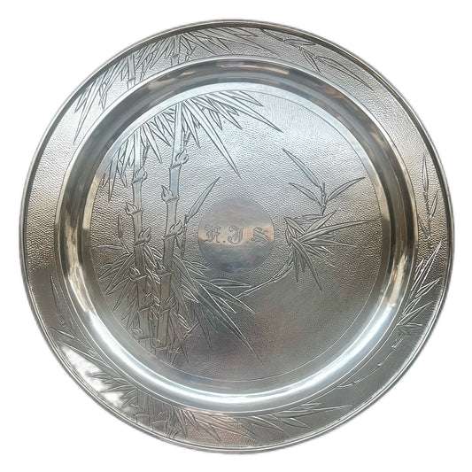 Antique Chinese export tray with marks for C.J. Co for the China Jewelry Company