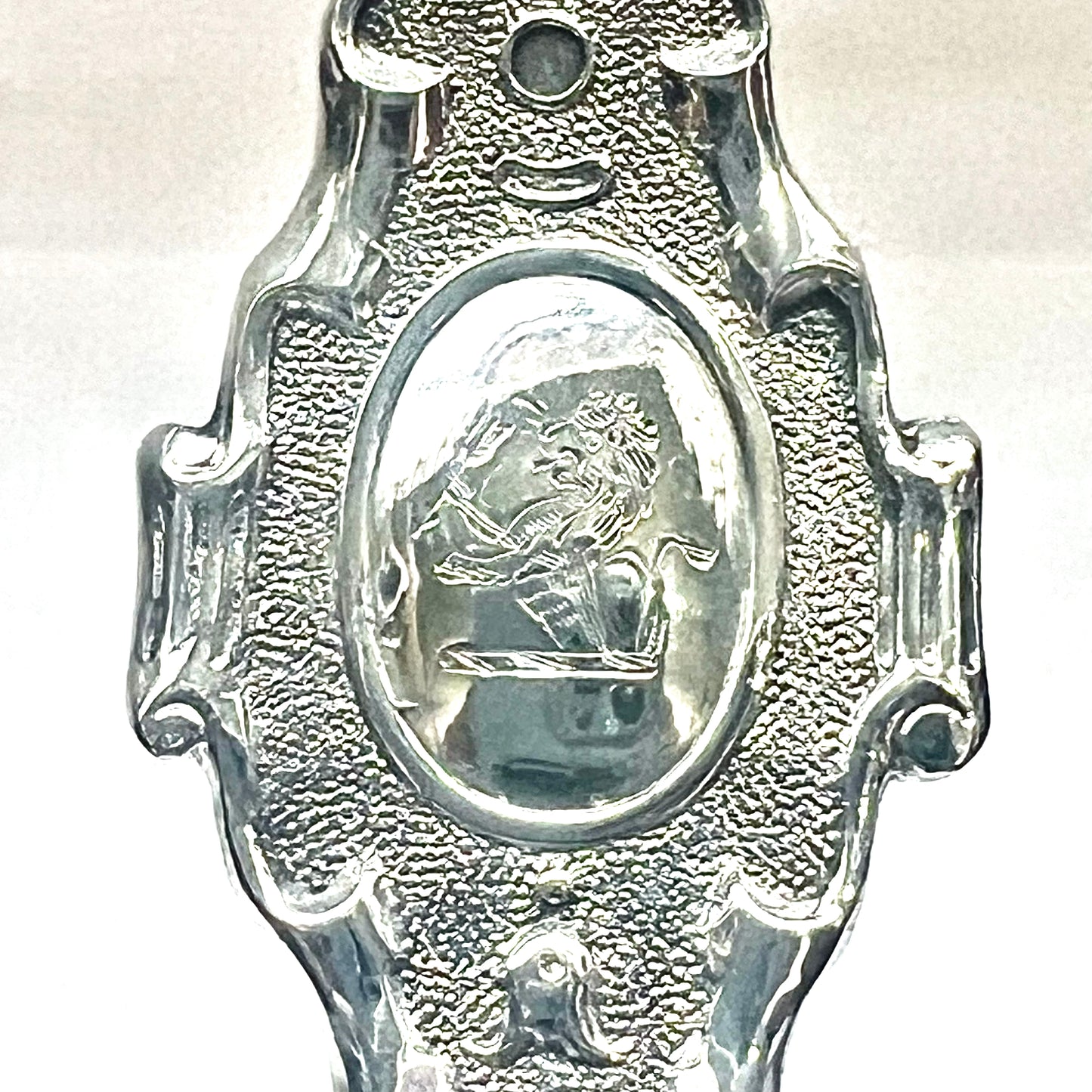 Victorian sterling silver sugar sifter spoon with marks for London, 1867, Francis Higgins II