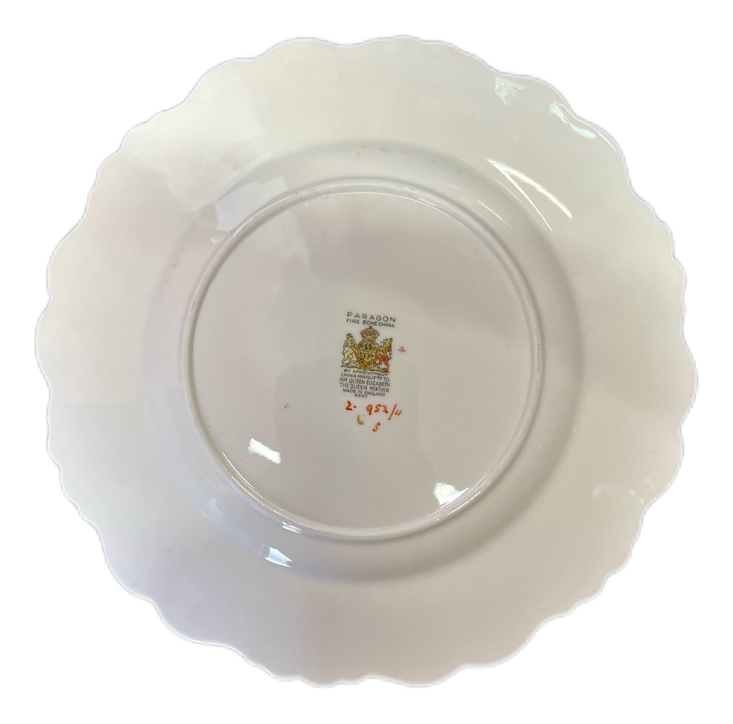 Vintage 1940s to 1950s Paragon green bone china cake plate