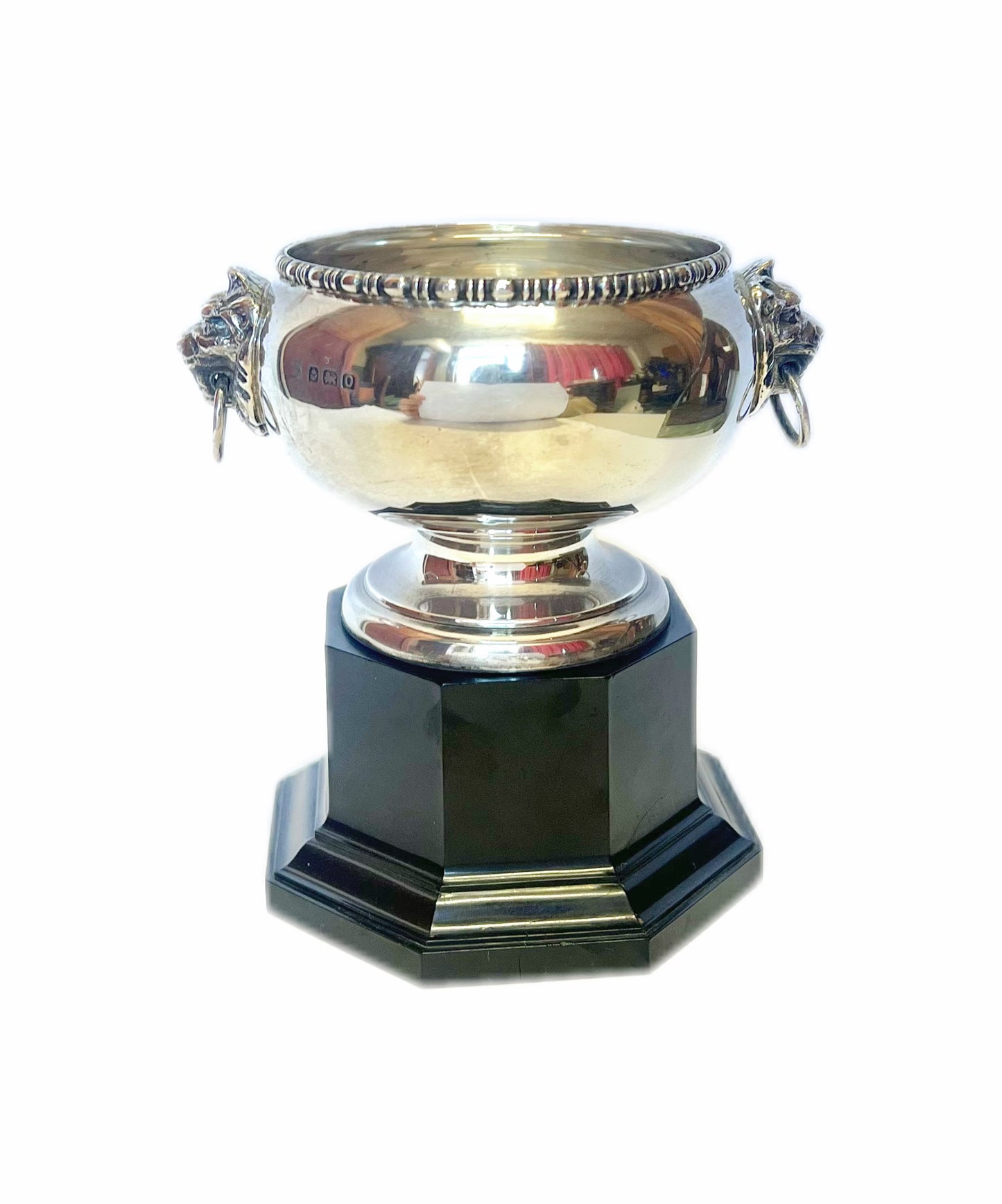 Vintage George VI sterling silver hunting trophy, Londonderry Garrison Drag Hunt of 1939