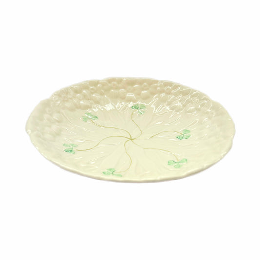 Vintage Belleek shamrock pattern trinket dish