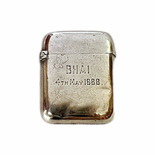 Antique Victorian sterling silver vesta case