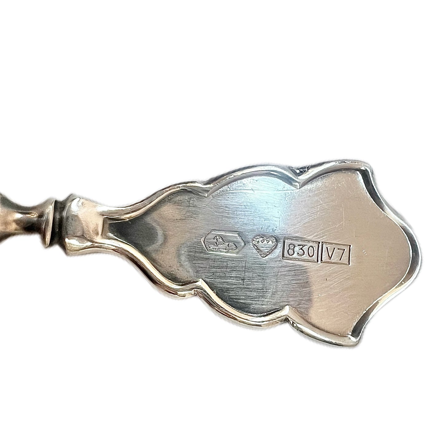 Vintage Finnish silver long-handled cocktail spoon