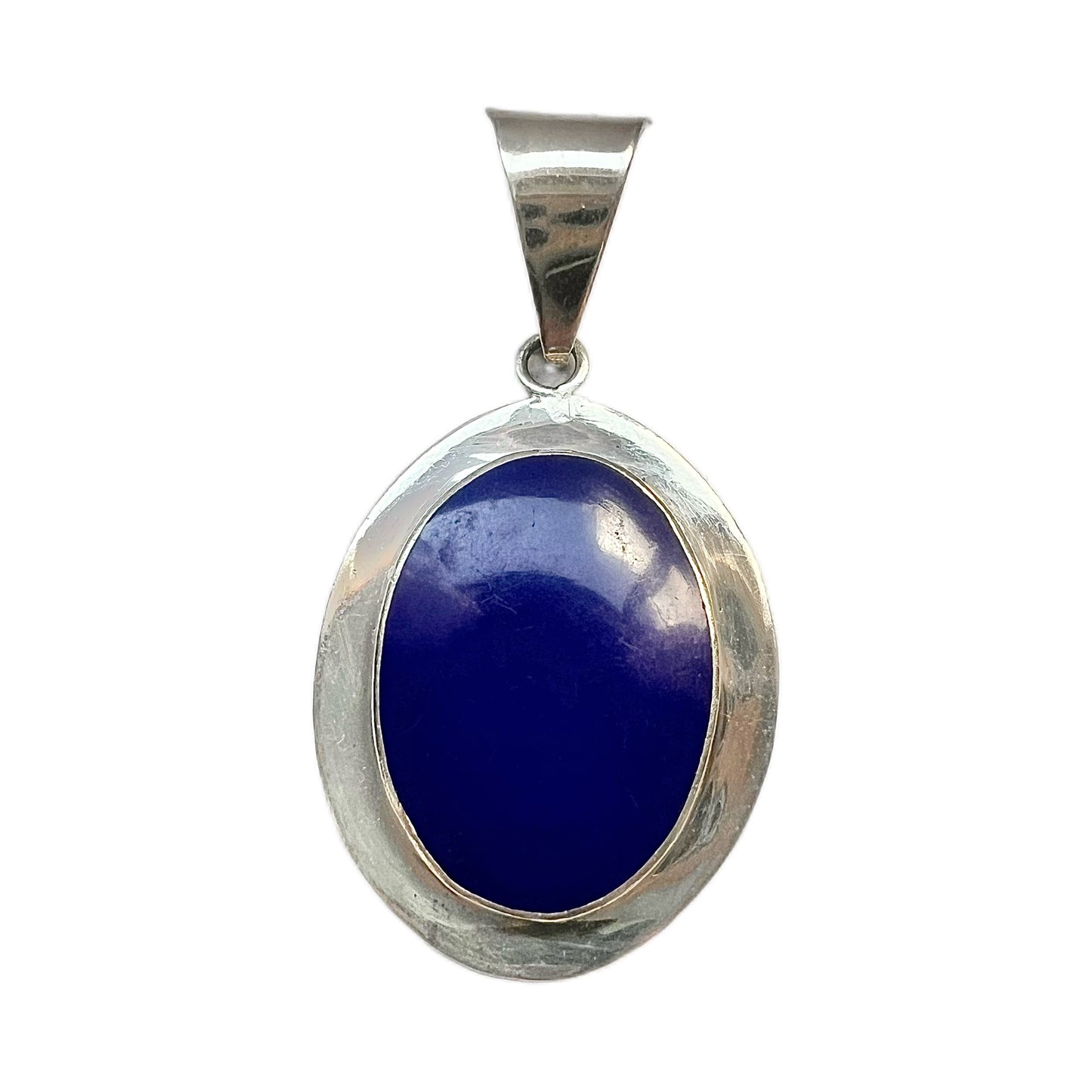 Vintage Mexican sterling silver and lapis pendant