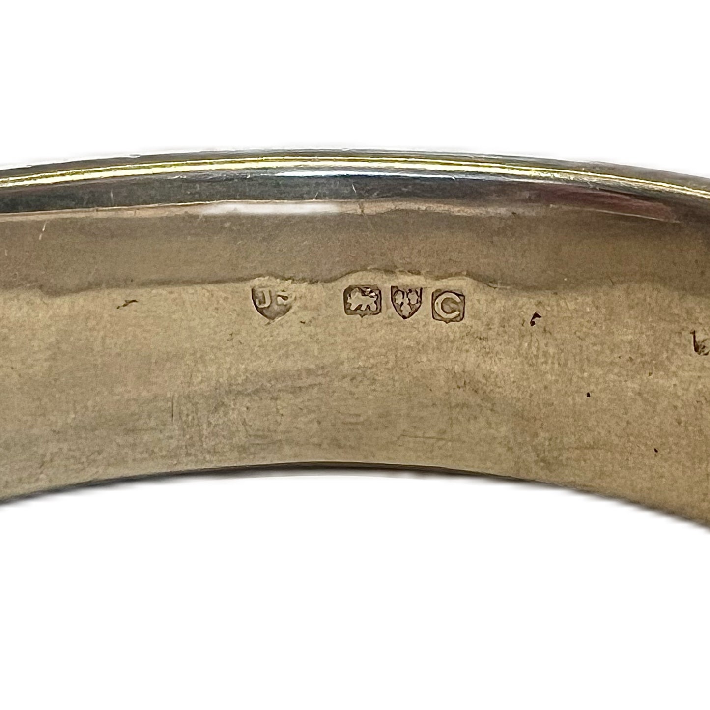 Antique Victorian sterling silver bangle, Chester, 1886