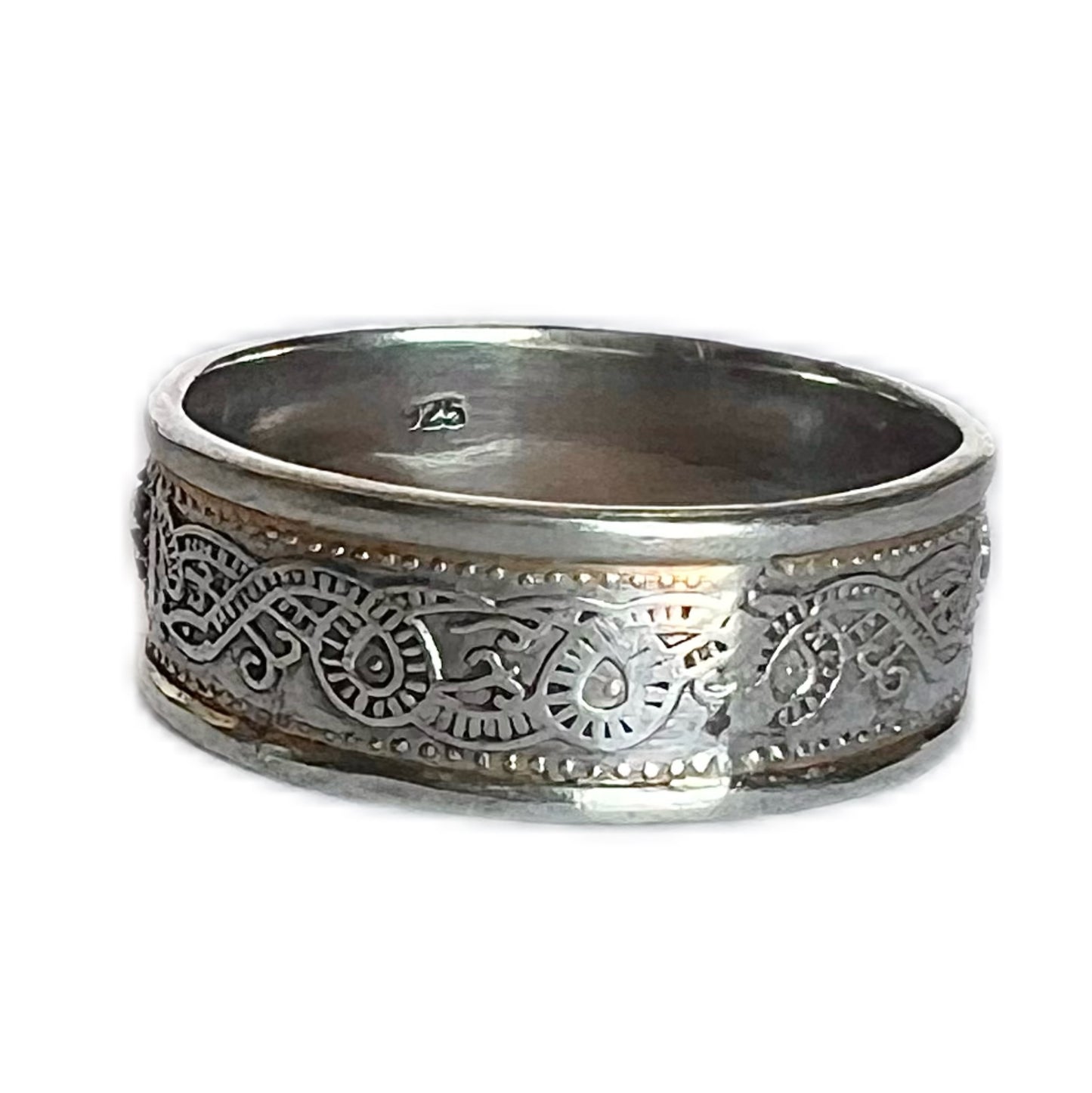 Vintage Celtic knot design sterling silver ring