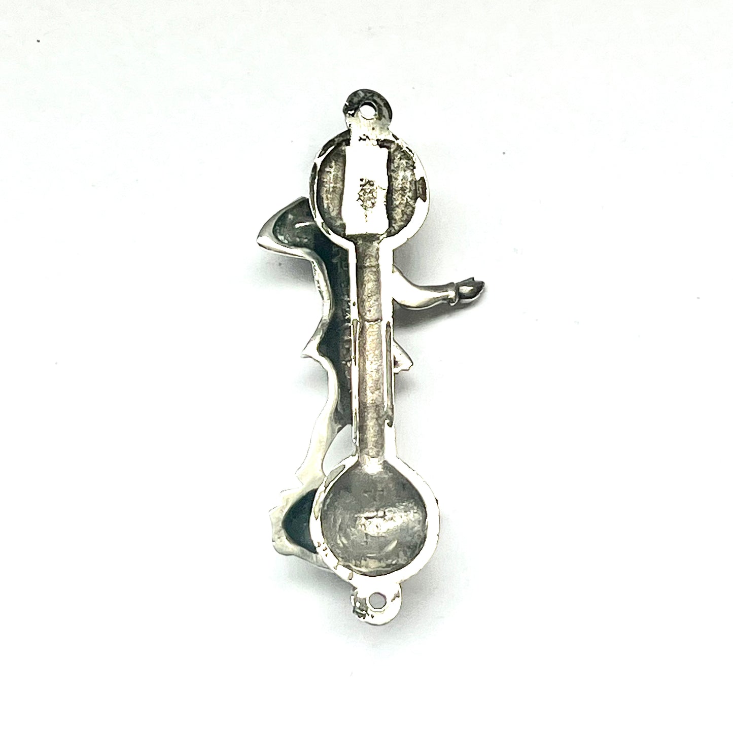 Rare sterling silver figural Peter Pan door knocker, with marks for Birmingham, 1925