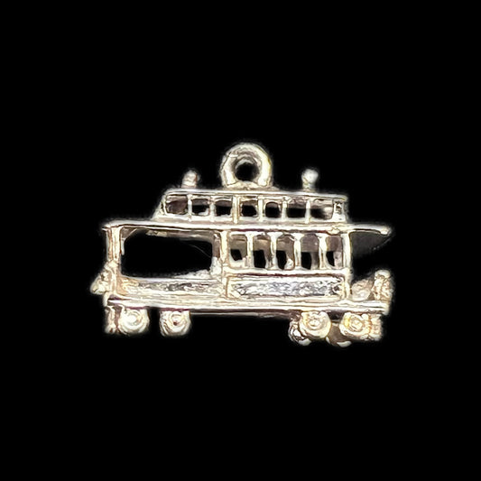 Vintage sterling silver trolley car charm