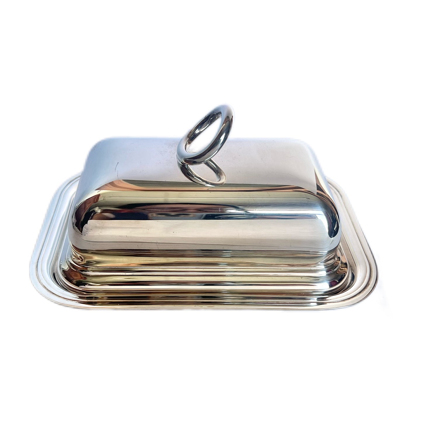 Iconic vintage Vertigo butter dish by Christofle