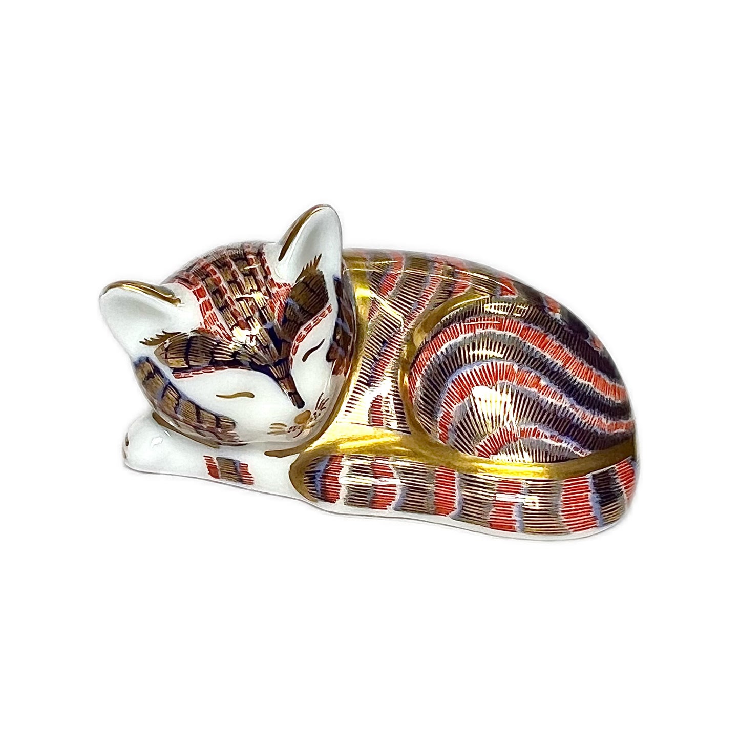 Vintage Royal Crown Sleeping Kitten paperweight figurine, 1st quality
