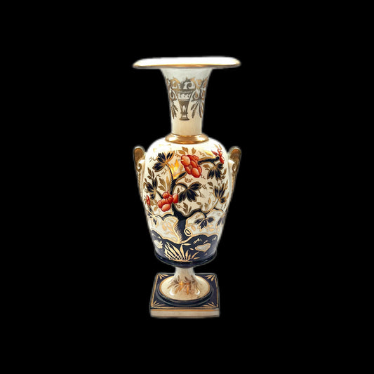 Antique Mayer & Newbold porcelain spill vase circa 1820, in the Imari style