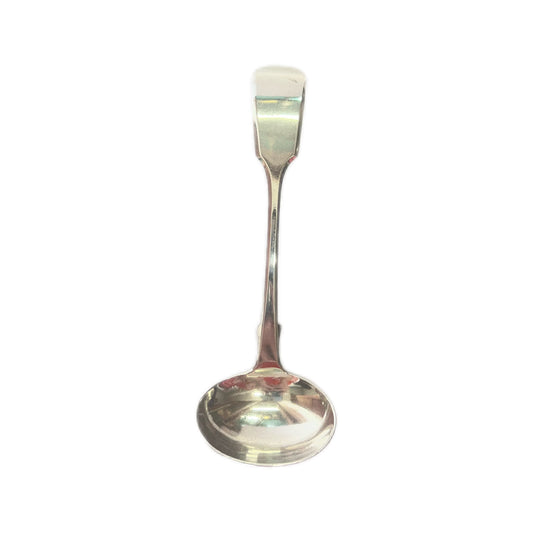 High Victorian Exeter sterling silver condiment ladle