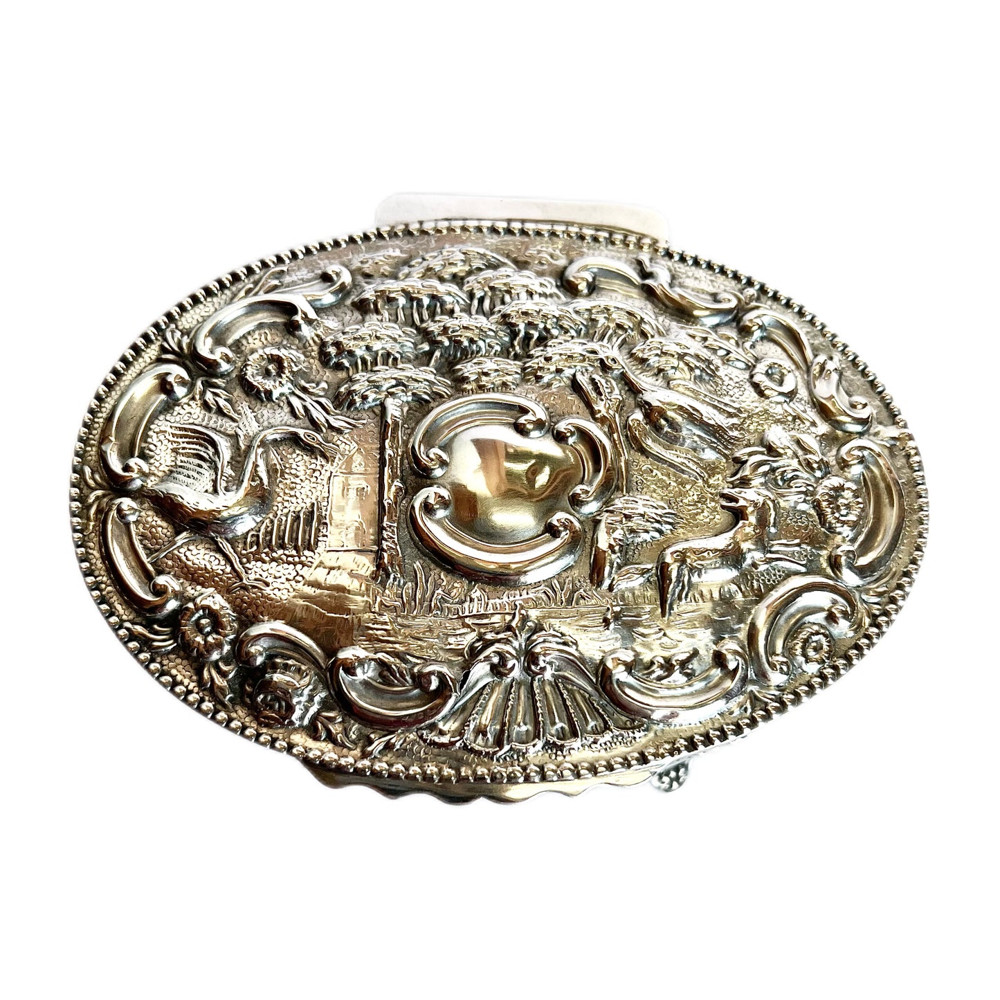 Late Victorian sterling silver jewellery casket, Thomas Hayes