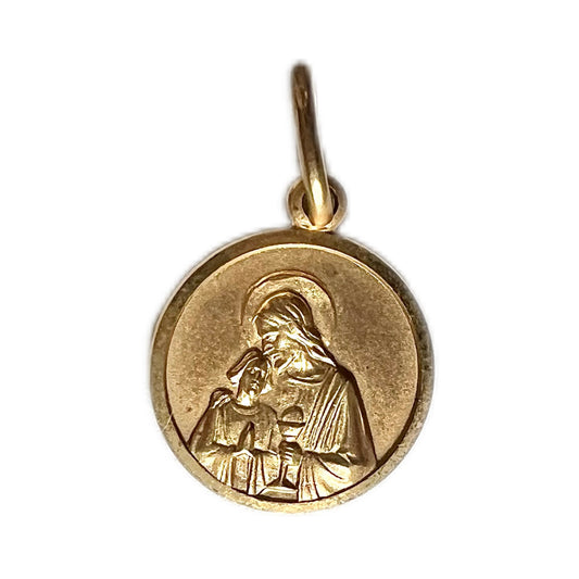 Vintage 9ct yellow gold religious communion charm