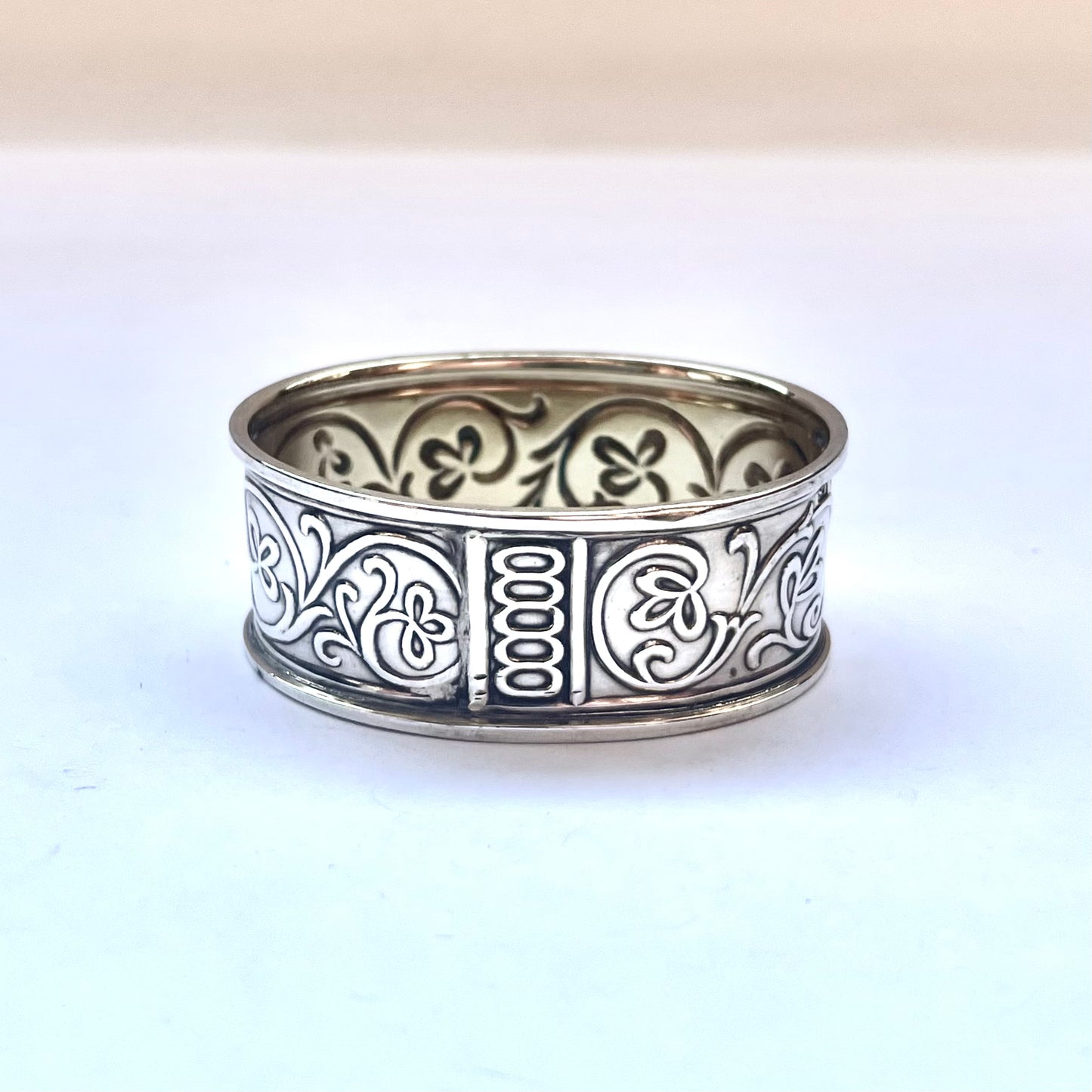 Vintage Swedish .800 silver napkin / serviette ring, 1937, C.G. Hallbergs GAB, Stockholm