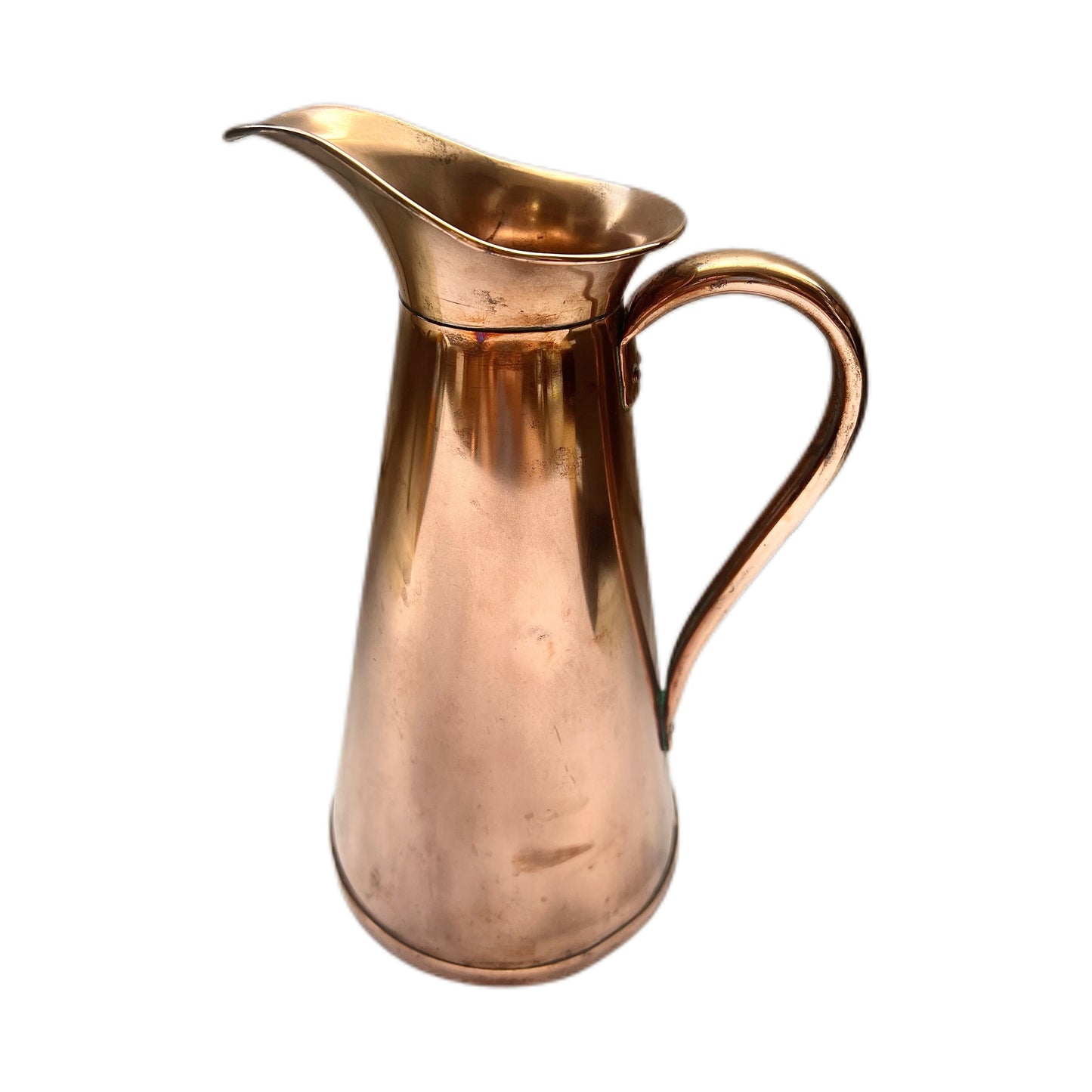 Antique English copper pitcher circa 1900s-1920s by Joseph Sankey & Sons