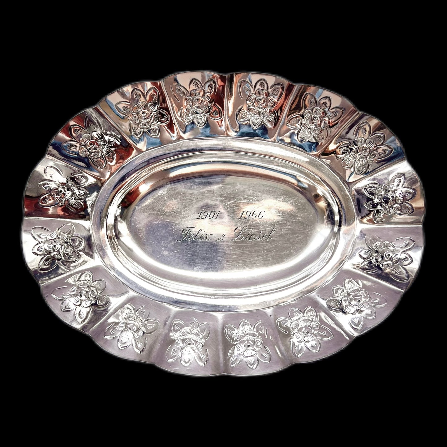 Midcentury Mexican sterling silver dish by Sanborns