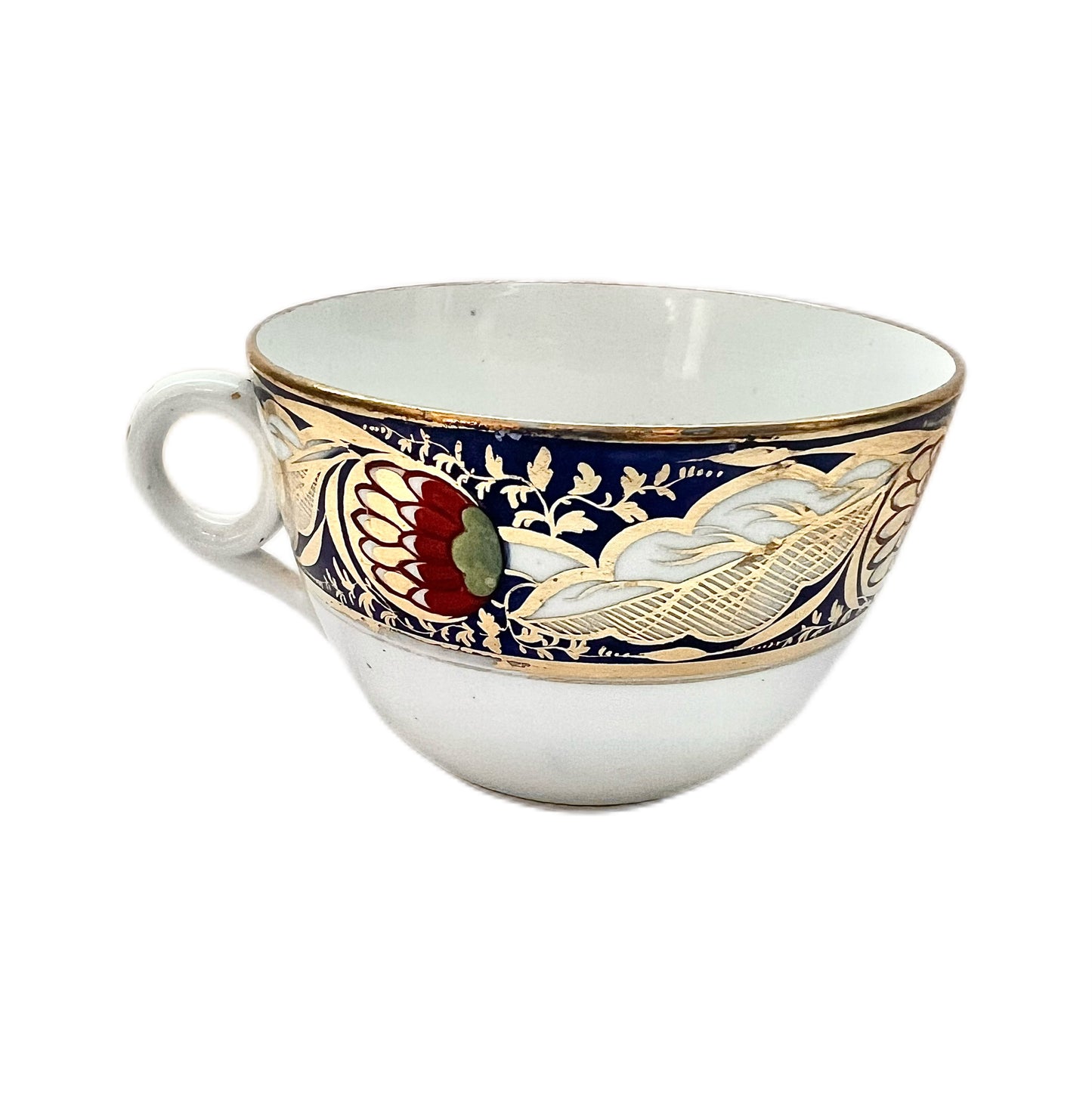 Beautiful Regency period Minton hard paste porcelain Bute shaped teacup w