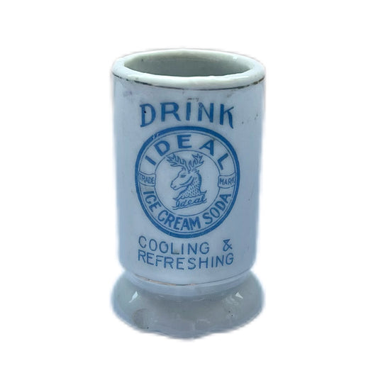 Vintage Chinese Deer Brand Ice Cream Soda toothpick holder